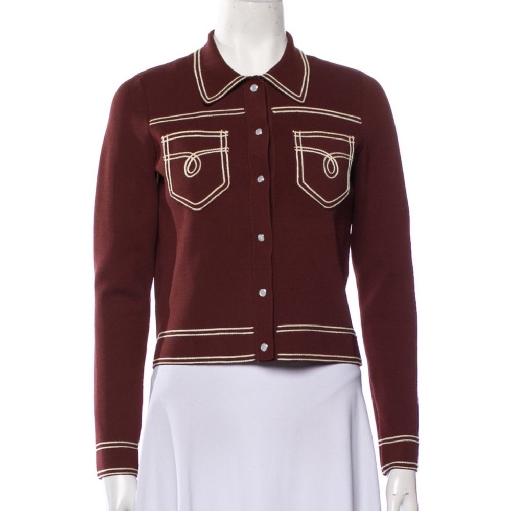 Sandro Bolero Embroidered Top